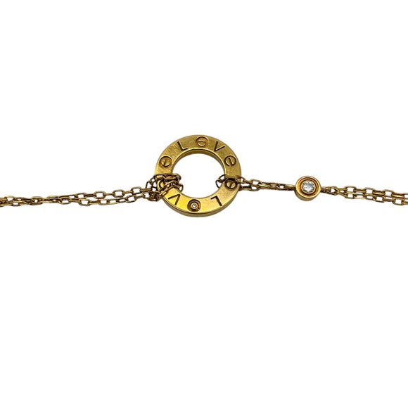 Cartier 18K Gold and Diamond Year 2013 Love Pendant Flexible Souple PM Bracelet - Picture 5 of 16